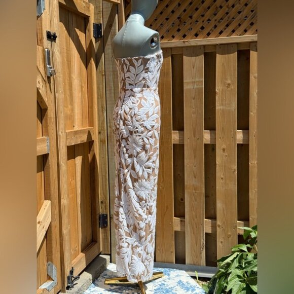 🆕 BRONX & BANCO 🧿 NWOT Dahlia Gown, White Sequin Floral Gown - Sz XS US 2 - Picture 6 of 14